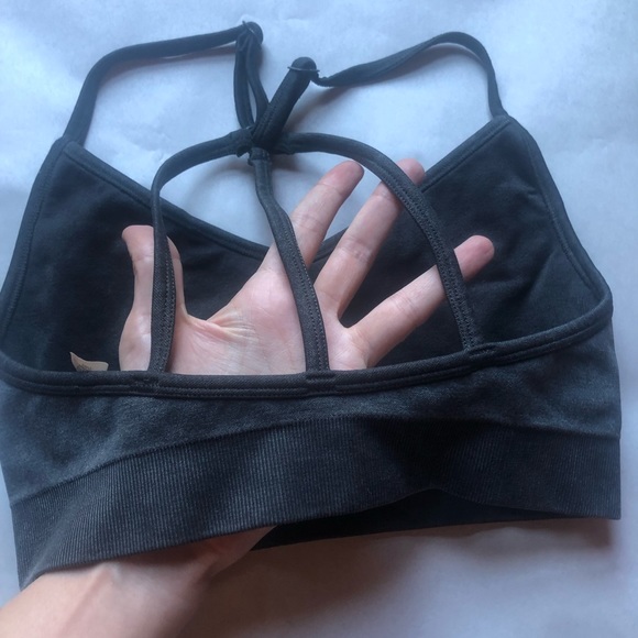 ❤️Aerie Offline Charcoal Grey Bralette Crisscross Back Size M - Picture 3 of 6